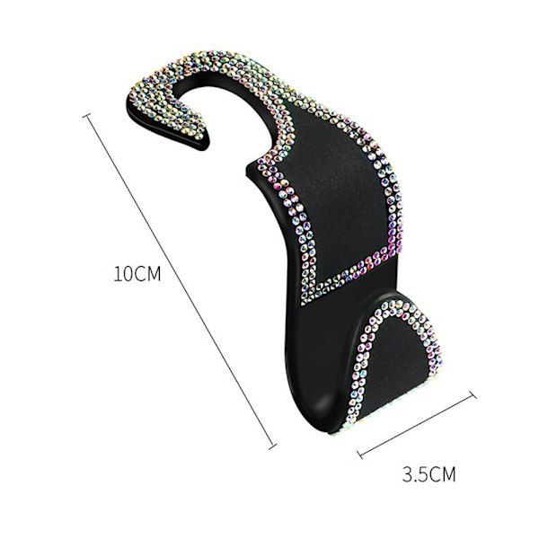 1 st Bil Back Hook Diamond Bling vit