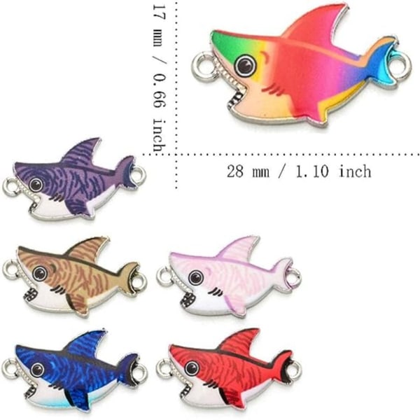 Shark Vedhæng Connector Charms Shark Charms