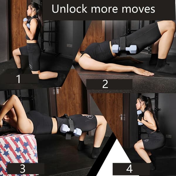Hip Thrust Bælte Glute Bridge Pad SORT black