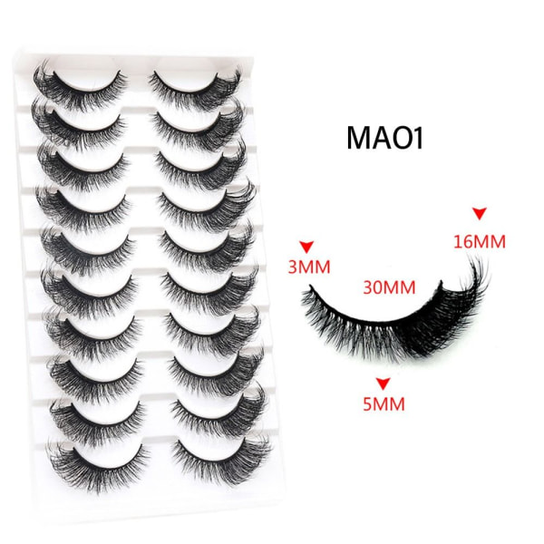 10 par Fox Eye Lashes Cat Eye Lashes MAO1 MAO1 MAO1