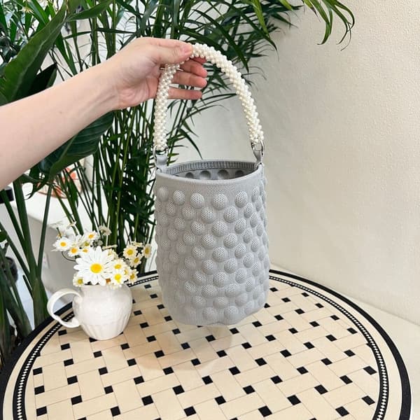 Vävd väska Crossbody-väska GRÅ grey