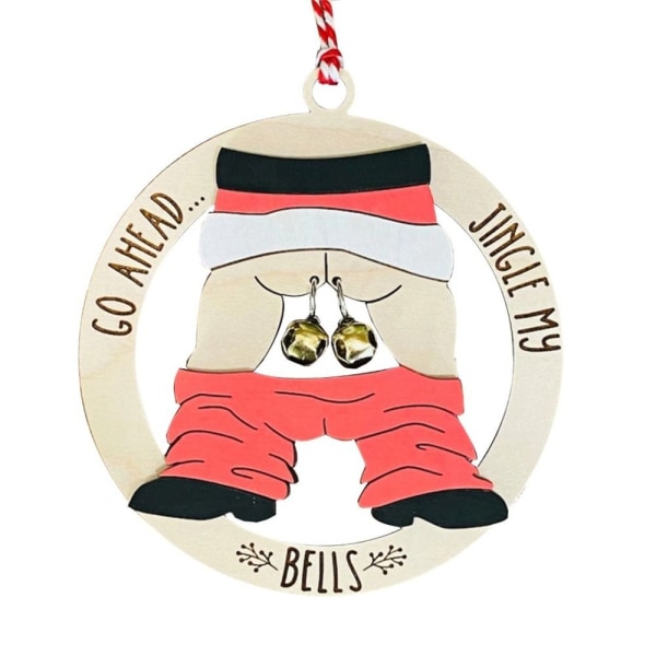 Jingle My Bell Pendant Julenissen Butt Ornament Christmas Hanging