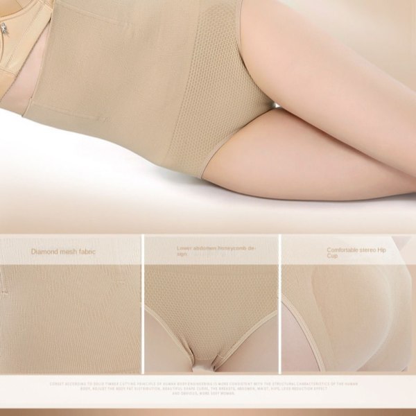 Underbyxor för damer, magkontrollshorts för dam BEIGE 4 4 Beige 4-4