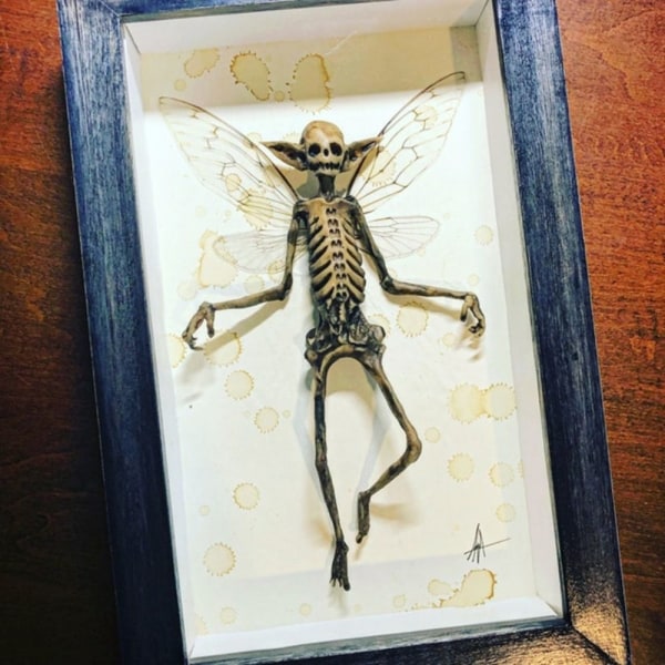 Gotisk dekor fotoram Fairy Skeleton Witchy Decor 01 01 01