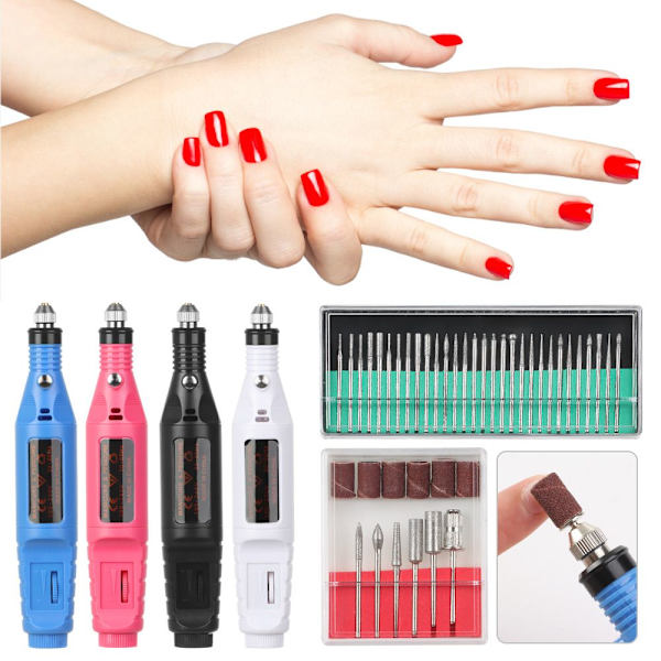 Nagelborrmaskin Elektrisk nagelfil VIT white