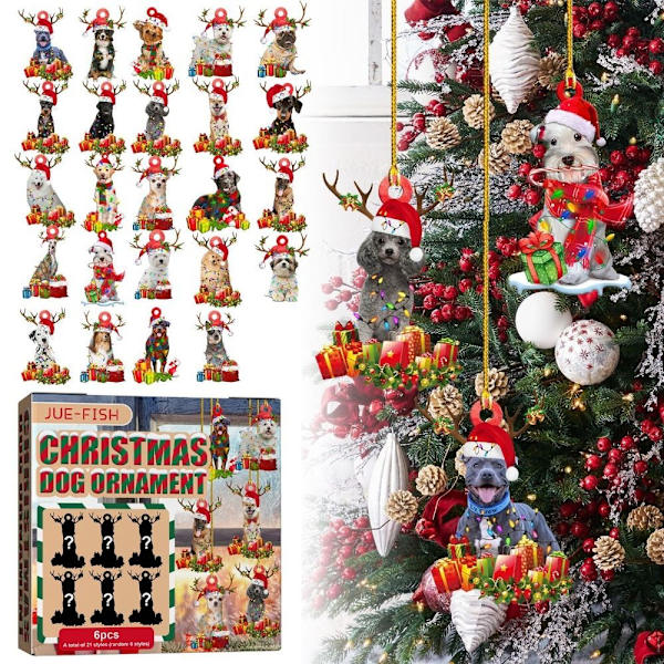 6 st/ask Julgranspynt Hängande Blind Box