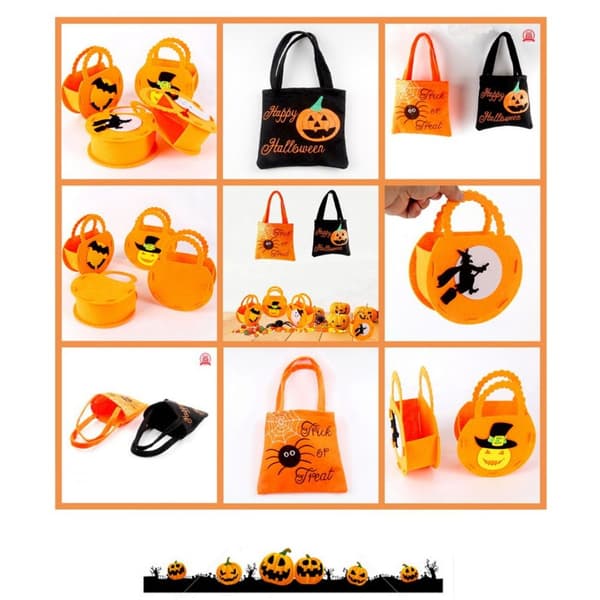 Halloween godteripose tøyveske E E E