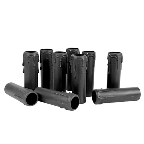 10stk Lyselampeholder Lys Lampefod SORT black