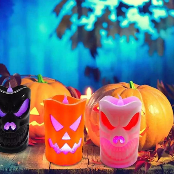 Candle Light Pumpkin Skull E E E