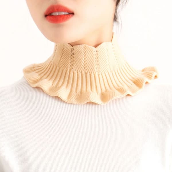 Vinter Neck Wrap Fake Collar Pullover KAFFE coffee