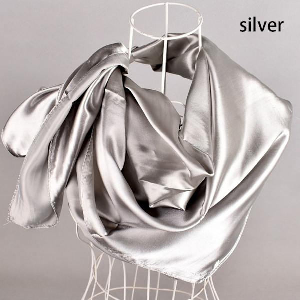 Huvudsjal Satin Bandana SILVER silver