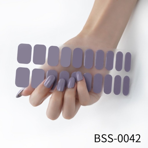 20 STK Halvherdet negleomslag Nail Gel Polish Strips BSS-0040 BSS-0040