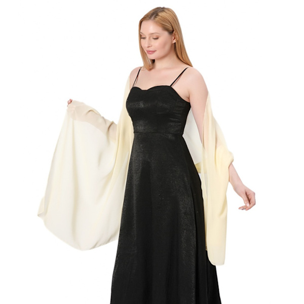 Aftonklänningar Sjal Lady Cape Wraps CHAMPAGNE CHAMPAGNE Champagne