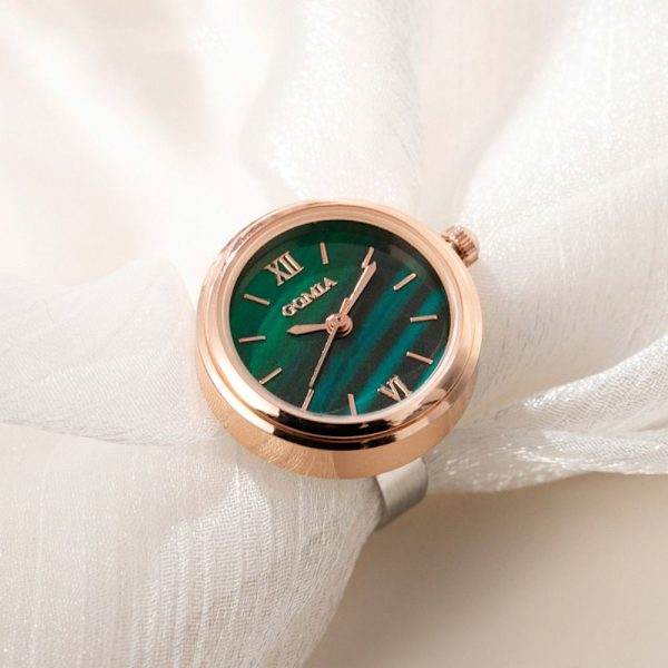 Mini Green Watch Ring Watch SILVER Silver