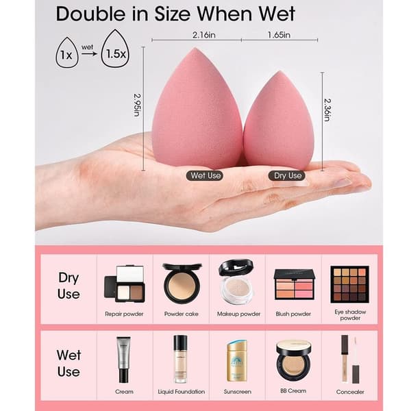 6ST Makeup Svamp Set Blender Svamp SET 01 SET 01 Set 01