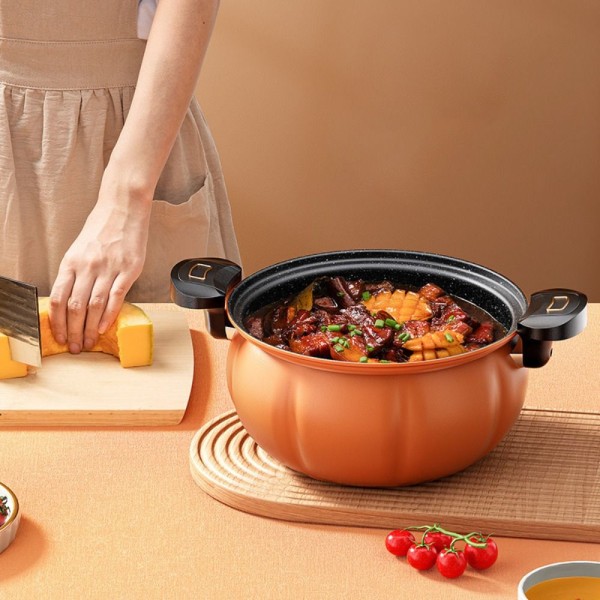 8L Pumpkin Micro Pressure Pot Non Stick Pan GRØNN green