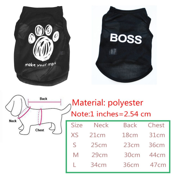Husdjur Sommarkläder Hund Bröllopsdräkt Katt Casual GÖR DIN Make your mark  L