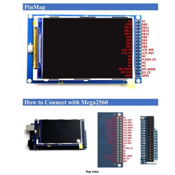 3,5" TFT LCD-skärm Touch Panel LCD Touch Screen Shield