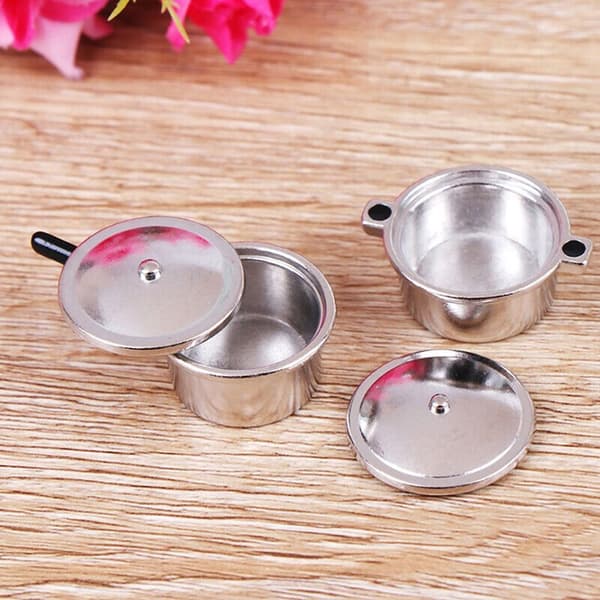 4st/ Set Mini Pot Köksapparater Dockhus