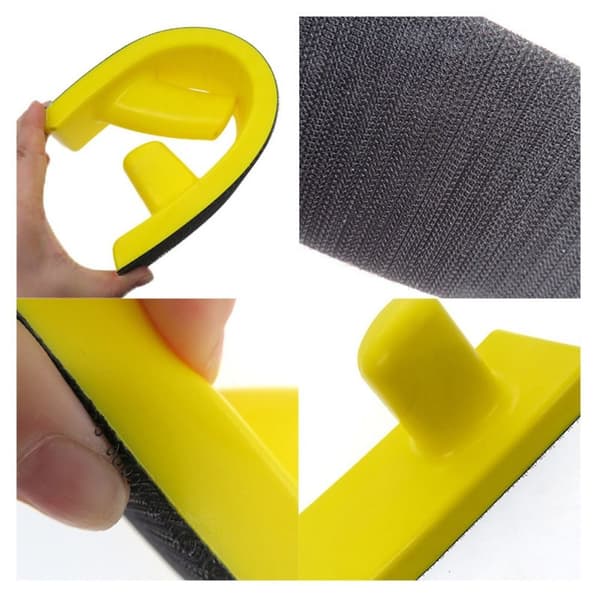 EVA Skumslibebræt Sandpapirmaskine Håndslibeholder yellow