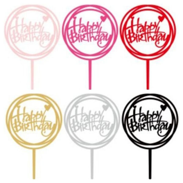 18 kpl Syntymäpäiväkakkupäällinen Happy Birthday Cake Toppers 3 3 3