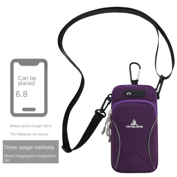 Running Wrist Bag Sports Phone Arm Bag LILLA Purple