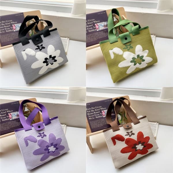 Knitting Bag Kangaskassi VILLA purple