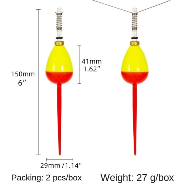 2 stk Plastic Fishing Float Isfiskebøje B B B