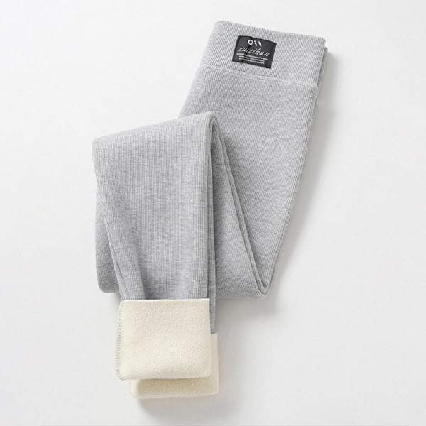 Fleecefodrade Leggings Vinter Leggings GRÅ M Grey M