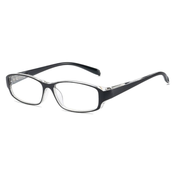 Anti-Blue Light Läsglasögon Fyrkantiga glasögon SVART Black Strength 400