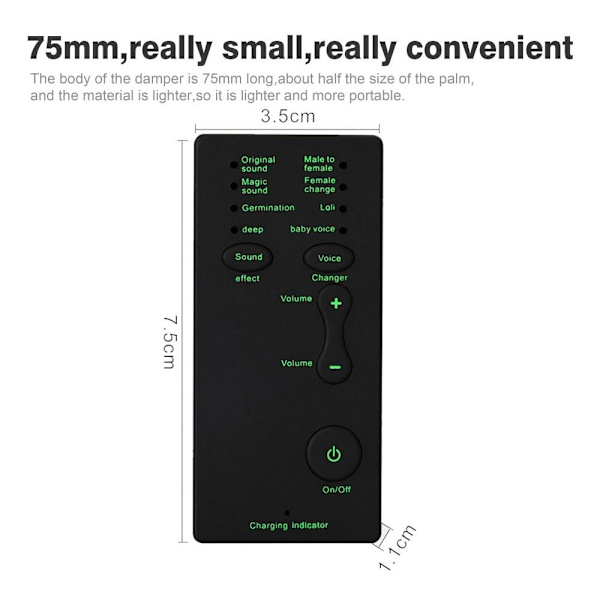 Stemmeforandrer Enhet Mic Forklednings Lydkort 1pc