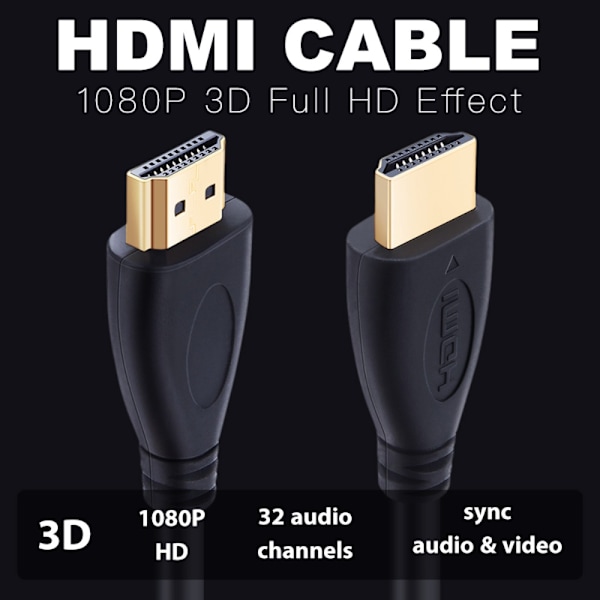HDMI-kaapeli Audio- ja videokaapeli 1M 1m