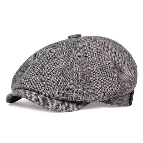 Retro Beret Hat Newsboy Hat MØRKE GRÅ dark grey