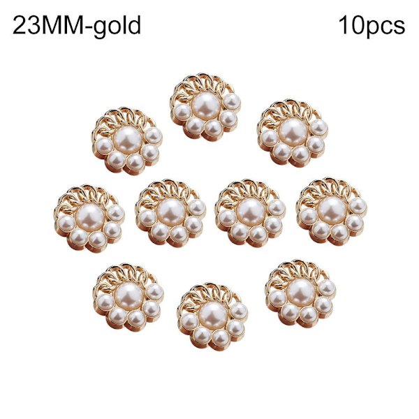 Pearl Buttons Skjorta Knappar GULD 23MM10ST 10ST gold 23MM10pcs-10pcs