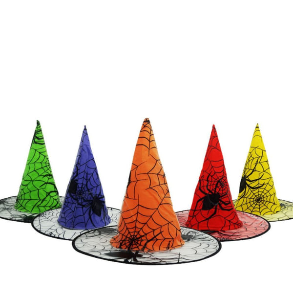 Halloween Witch Hat Terävä hattu PUNAINEN red