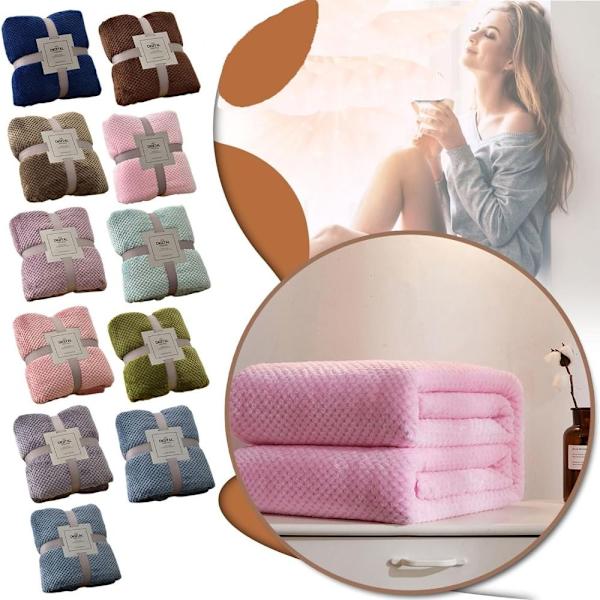 Sofffilt Fleece Täcke VIT White