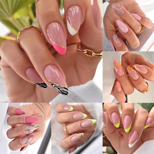 Almond Fake Nails tekokynnet 2 2 2