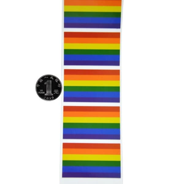 Rainbow Stickers Labels Selvklæbende