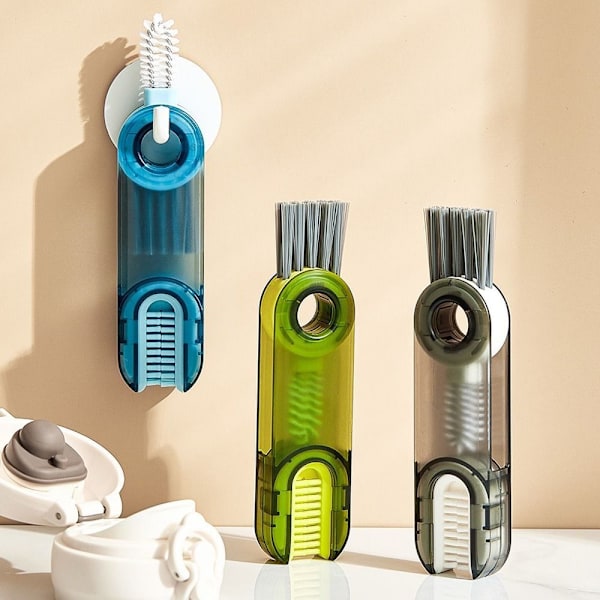 2 STK Kopplokk Rengjøringsbørste Kopp Gap Brush GRÅ grey