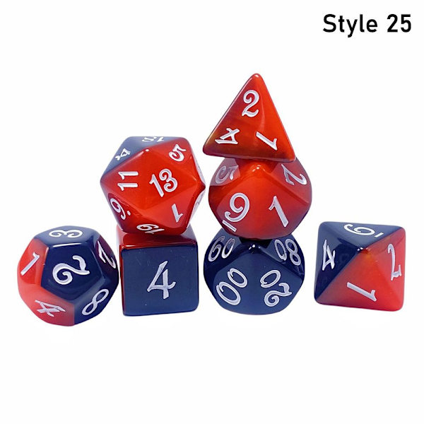 7 st/ set DND-tärningar Polyedriska tärningar STYLE 25 STYLE 25 Style 25