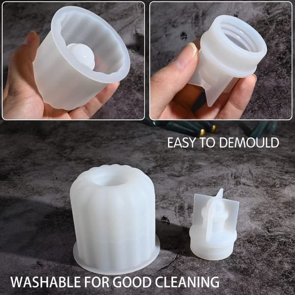 1 Sæt 2stk Lampe Forme Silikone Forme Lyse Forme