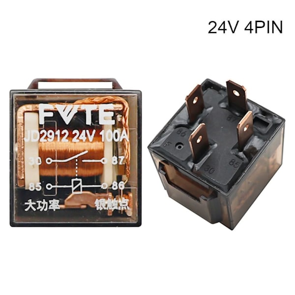2kpl Automotive Rele High Capacity Switching 2kpl 24V 4PIN 2pcs 24V 4PIN