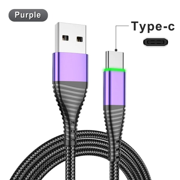 Rask ladekabel Datalinje 1MPURPLE LILLA 1MPurple