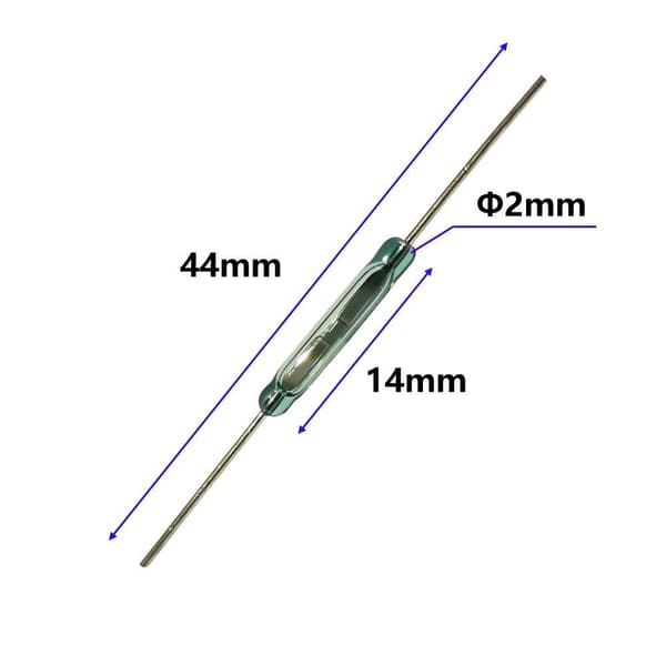 20 Styck Reed Switch Magnetic Induction Switch med förgylld ledning