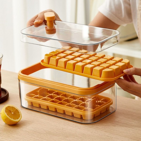 Ice Cube Tray Mould KELTAINEN YKSI KERROS YKSI KERROS Yellow Single layer-Single layer