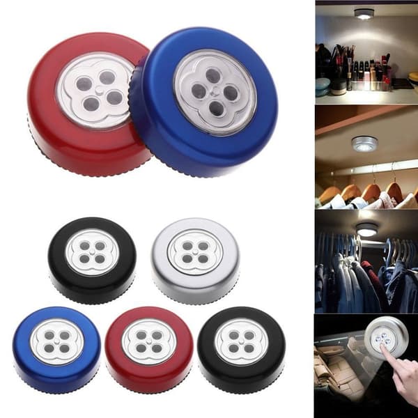 4stk 4 LED Underskapslys Nattlys white