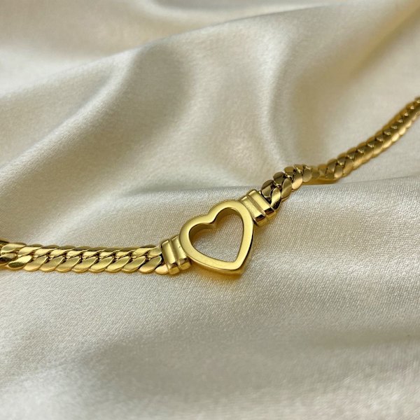 Kvinder Halskæde Cuban Link Chain GULD gold