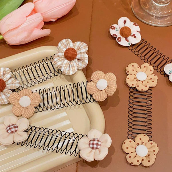 2kpl Invisible Broken Hair Comb Flower -hiusklipsi 3 3 3