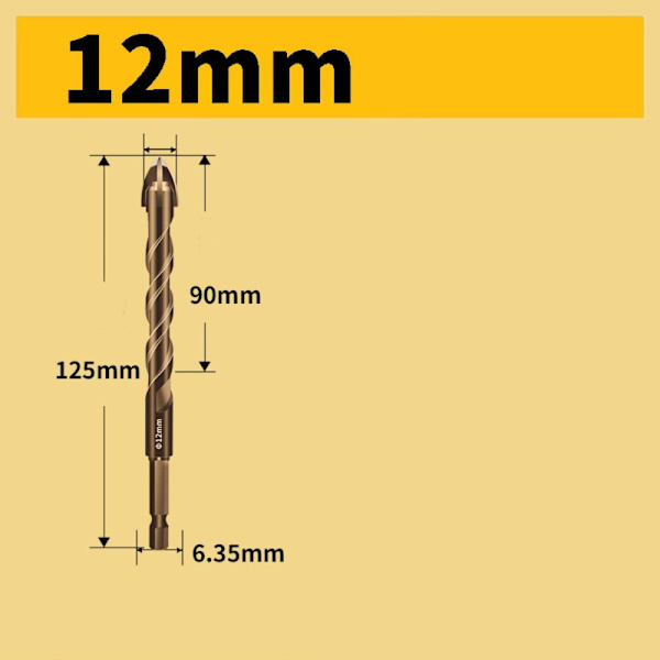 Keraamiset lasiporanterät poraustyökalu 12mm 12mm