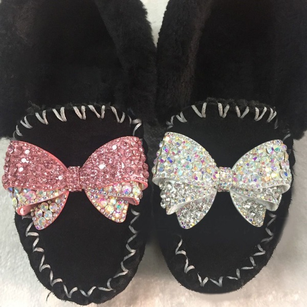 Sløjfe Krystalsmykker Rhinestone Bowknot SORT LARGE SORT LARGE Black Large